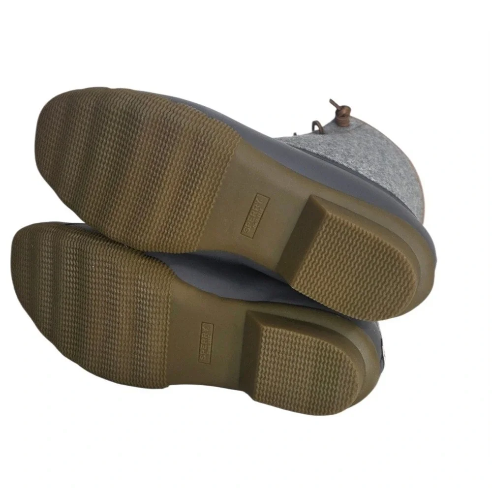 Sperry Women's Saltwater‎ Wool Rubber Grey Duck Boots Rain Boots Women's Size 11